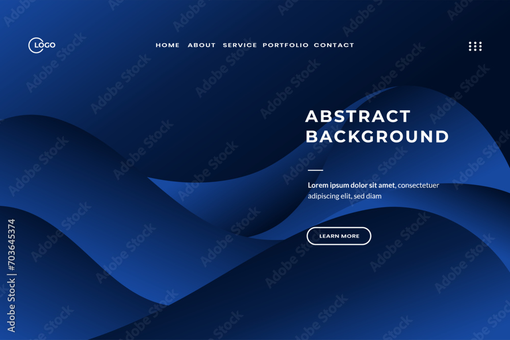 Obraz premium Dynamic Blue Abstract Background Stunning Flat Illustration for Modern Web Projects