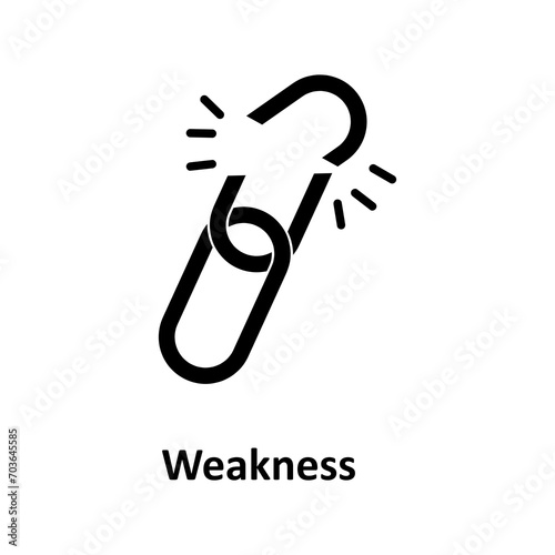 Weakness icon. Weakness icon for web design, apps, flat trendy style illustration on white background..eps