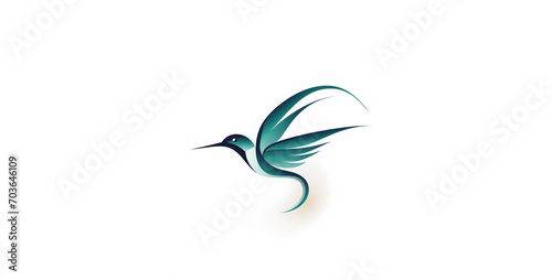 simple minimalistic logo of a rising bird shades, bird icon, bird logo photo