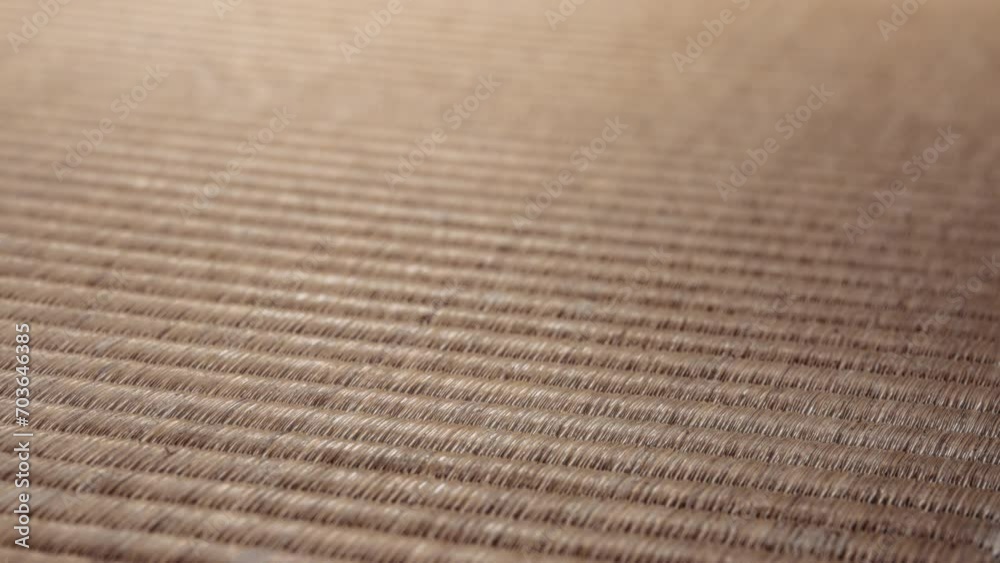 Close up of tatami mat texture in the traditional Japanese house. Slow motion. Close up of tatami mat texture in the traditional Japanese house. Slow motion.