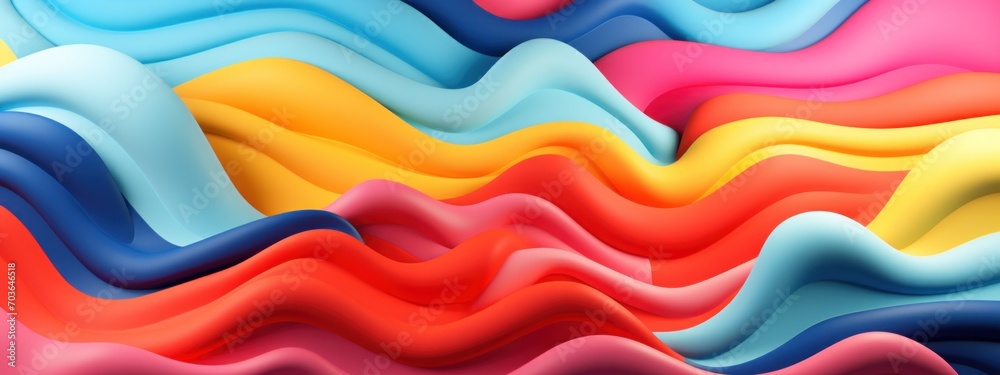 Vibrant waves of color flow in a seamless, wavy pattern, reminiscent of 90s retro design. A dynamic and colorful abstract background suitable for various creative projects. Vibrant waves of color flow in a seamless, wavy pattern, reminiscent of 90s retro design. A dynamic and colorful abstract background suitable for various creative projects.