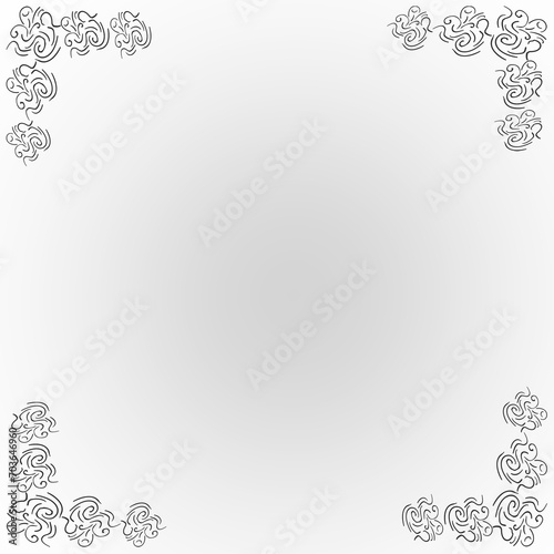 abstract floral frame