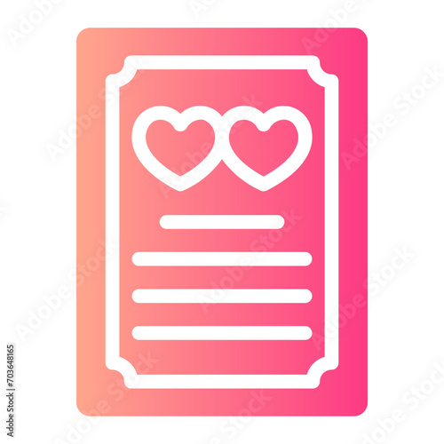 certificate gradient icon