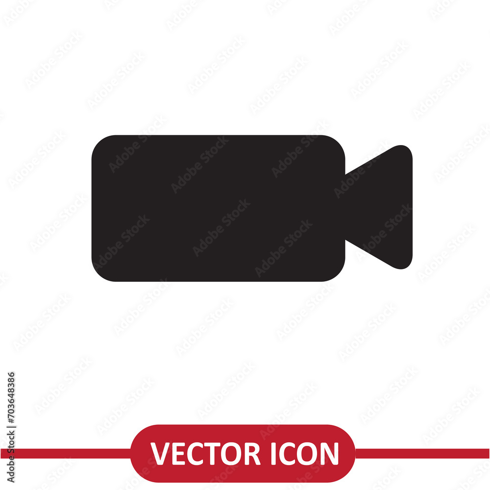 Video camera vector icon. Video record symbol, flat trendy style illustration on white background..eps Video camera vector icon. Video record symbol, flat trendy style illustration on white background..eps