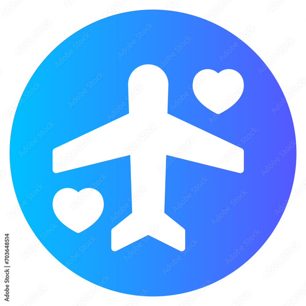 Fototapeta premium airplane gradient icon