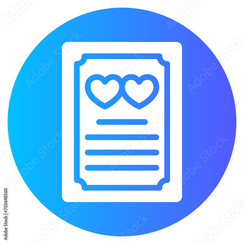 certificate gradient icon