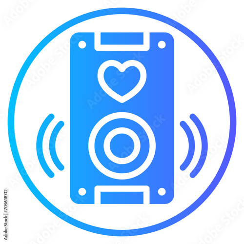 subwoofer gradient icon