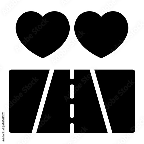 road glyph icon