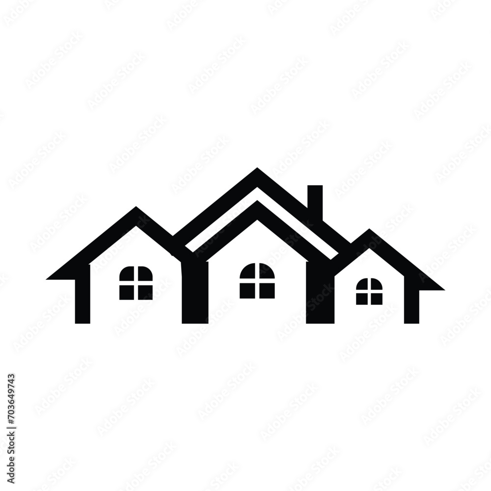 House real estate icon silhouette