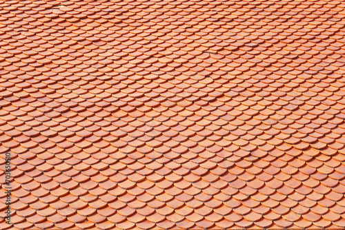 Terracotta roof pattern texture background