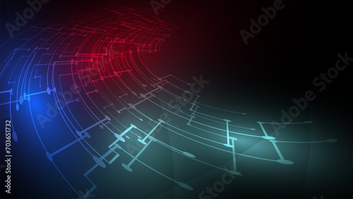 Vortex hologram wallpaper with futuristic technology design