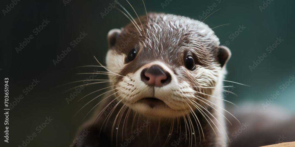 cute baby otter, generative AI cute baby otter, generative AI