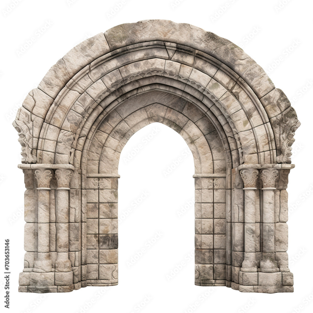 arch of the arch isolated on transparent background Remove png, Clipping Path, pen tool