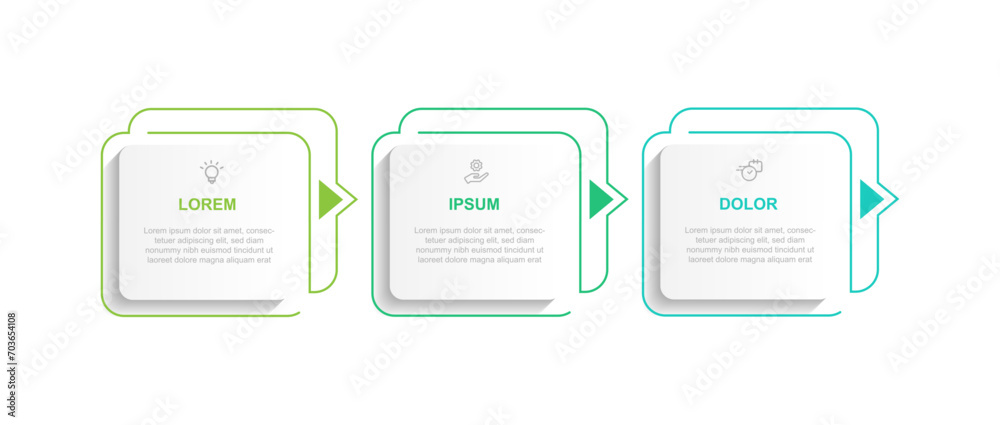 Obraz premium Vector template infographic element with 3 step process or options suitable for web presentation and business information 