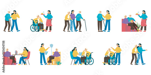 Elder Care and Help Concept photo