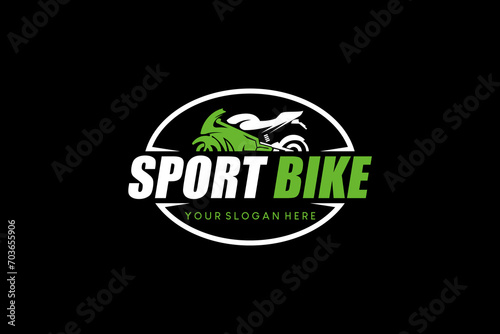 Motosport logo template, logo design for motorbike club, dealer, repair shop