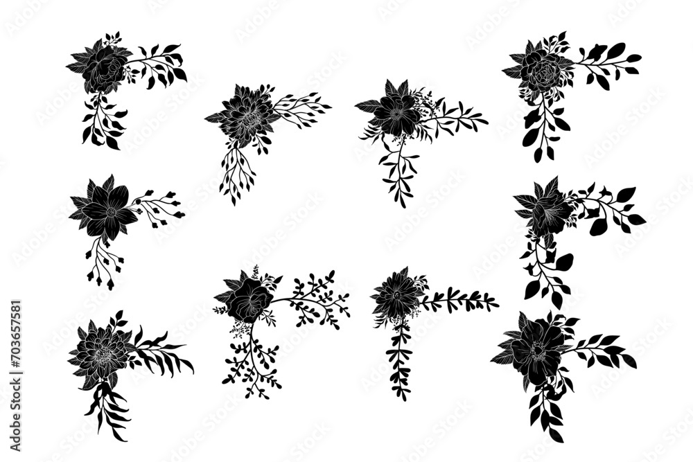 Fototapeta premium Floral Flower Foliage Arrangement Wreath