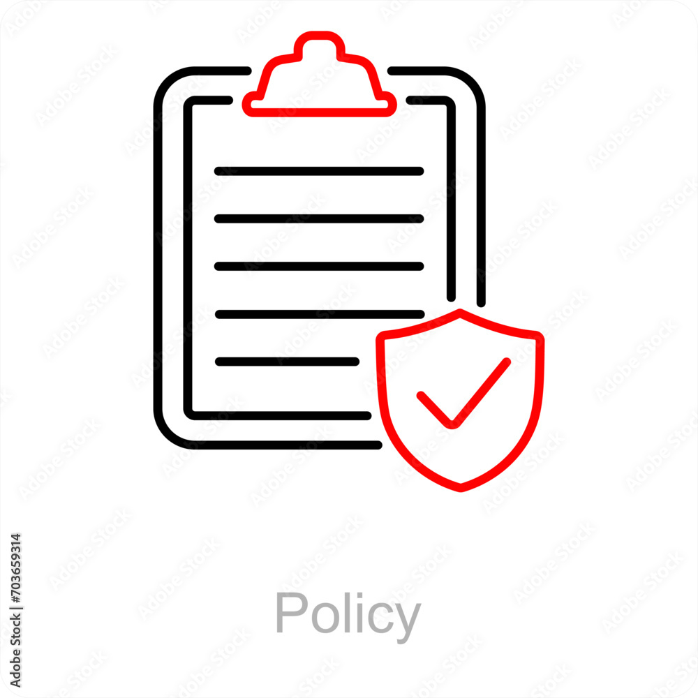 Policy and requires icon concept Policy and requires icon concept