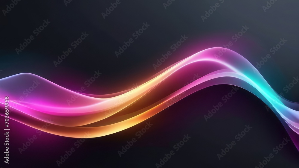 Naklejka premium A mesmerizing ethereal vector color wave, with a luminous design element that dances across a transparent and smooth background.