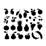 set of black and white icons
