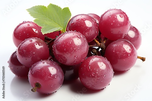  close up a Damson plum fruit isolated on white background photo