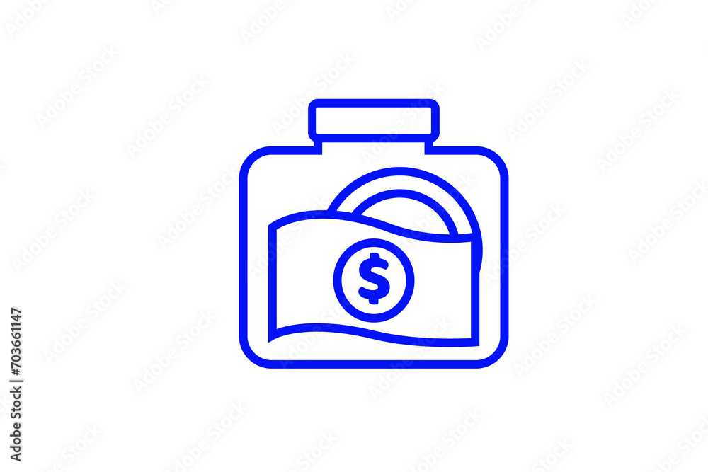 money banknote and coin in the jar illustration isolated on white. Vector illustration.
money banknote and coin in the jar illustration isolated on white. Vector illustration.