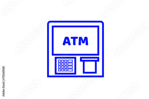 atm illustration isolated on white. Vector illustration.	
