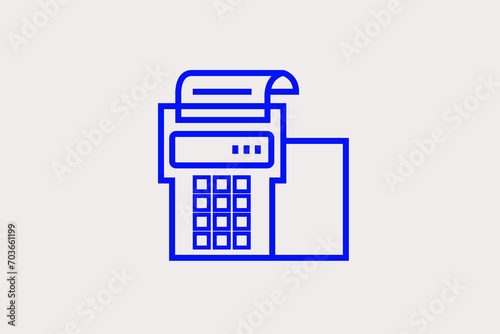 portable banking terminal illustration. Vector illustration.	
