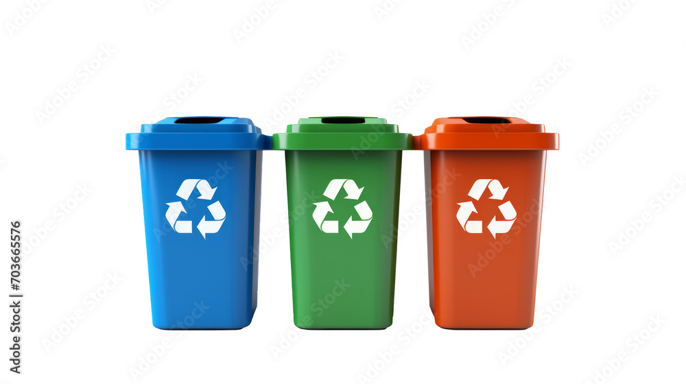 recycling bins isolated on transparent background recycling bins isolated on transparent background