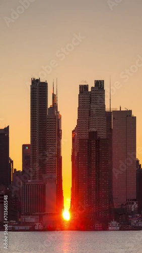 Reverse Manhattanhenge time-lapse  photo