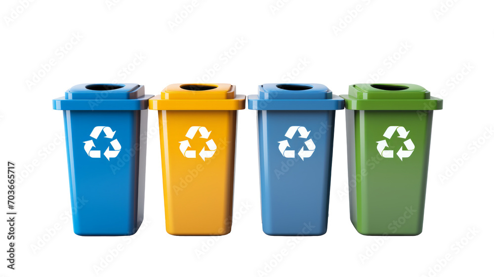 recycling bins isolated on transparent background recycling bins isolated on transparent background