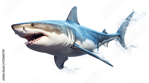 shark on white background © charich