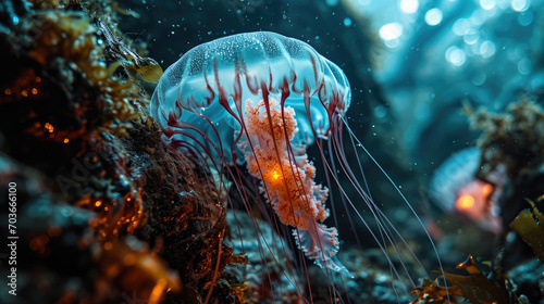 Deep Ocean Jellyfish: Abstract Mystique © Sekai