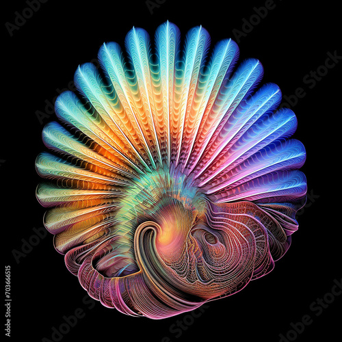 Colorful spiral shell