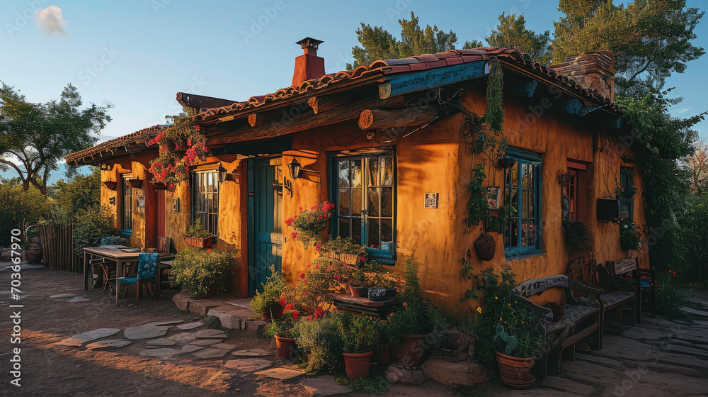 Fototapeta premium Charming Pottery Studio: Clay and Sandstone Magic