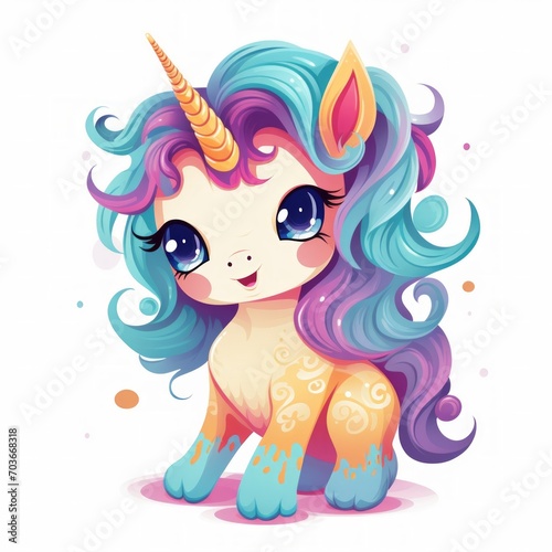 Generative AI A delightful creature resembling a tiny unicorn, yet with whimsical