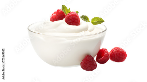 yogurt with berries and mint