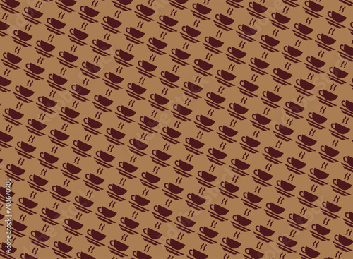 caffe capuchino pattern, hot drinks, vector backgroud