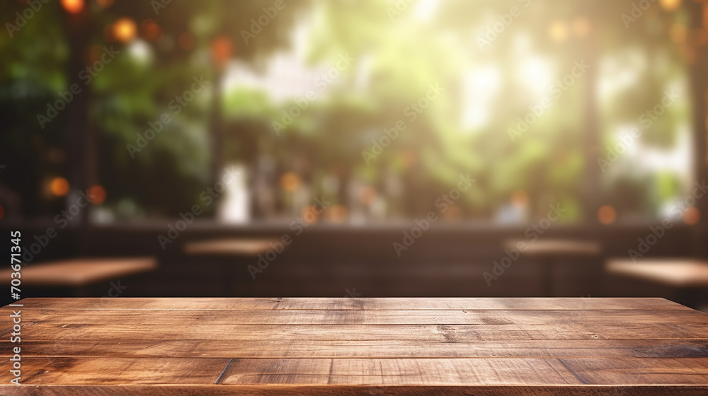 wooden board empty table in front of blurred background wooden board empty table in front of blurred background