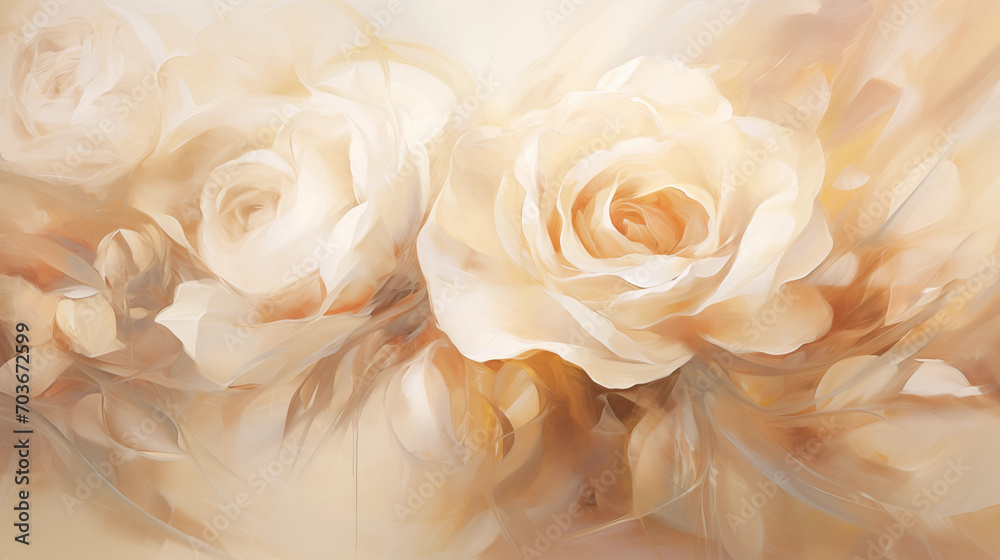 Abstract roses art background