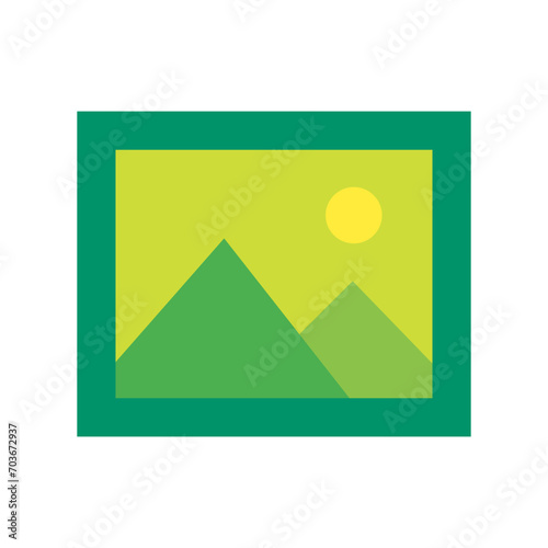 写真、風景写真を表すカラースタイルのアイコン