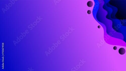 Overlay purple blue pink waves and reefs with pearls copy space presentation background