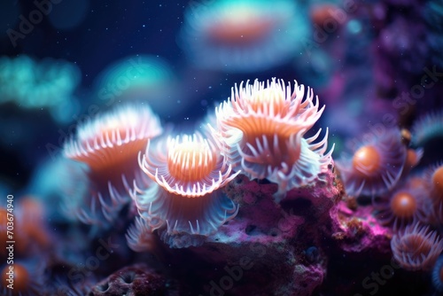 Moonlit Coral: Underwater coral.