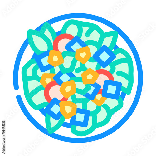 greek salad cuisine color icon vector. greek salad cuisine sign. isolated symbol illustration