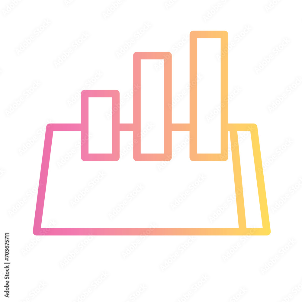 Graph Report Technology Gradient Outline Icon Graph Report Technology Gradient Outline Icon