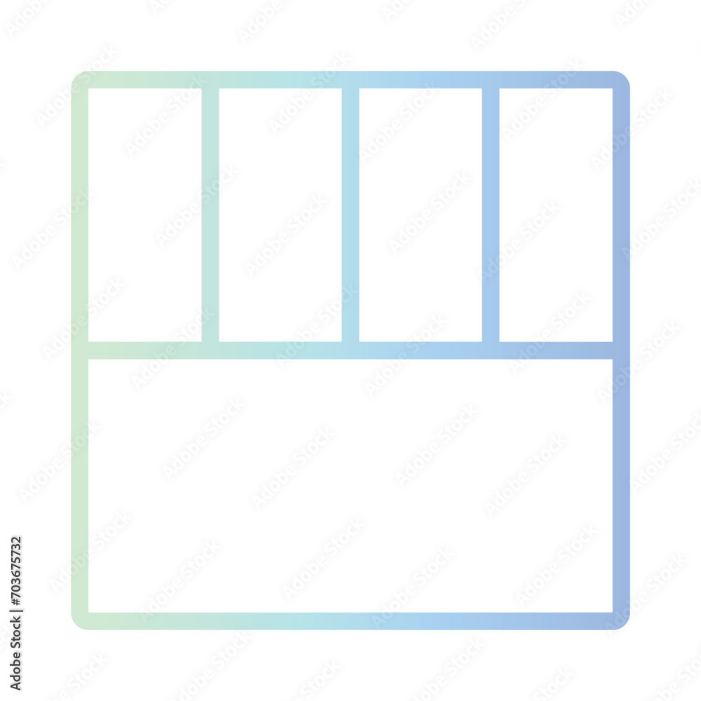 Grid Shape Creative Gradient Outline Icon