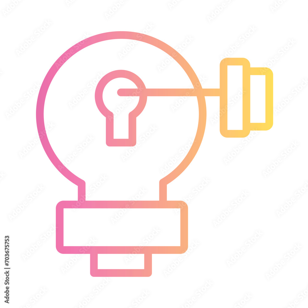 Idea Abstract Bulb Gradient Outline Icon Idea Abstract Bulb Gradient Outline Icon