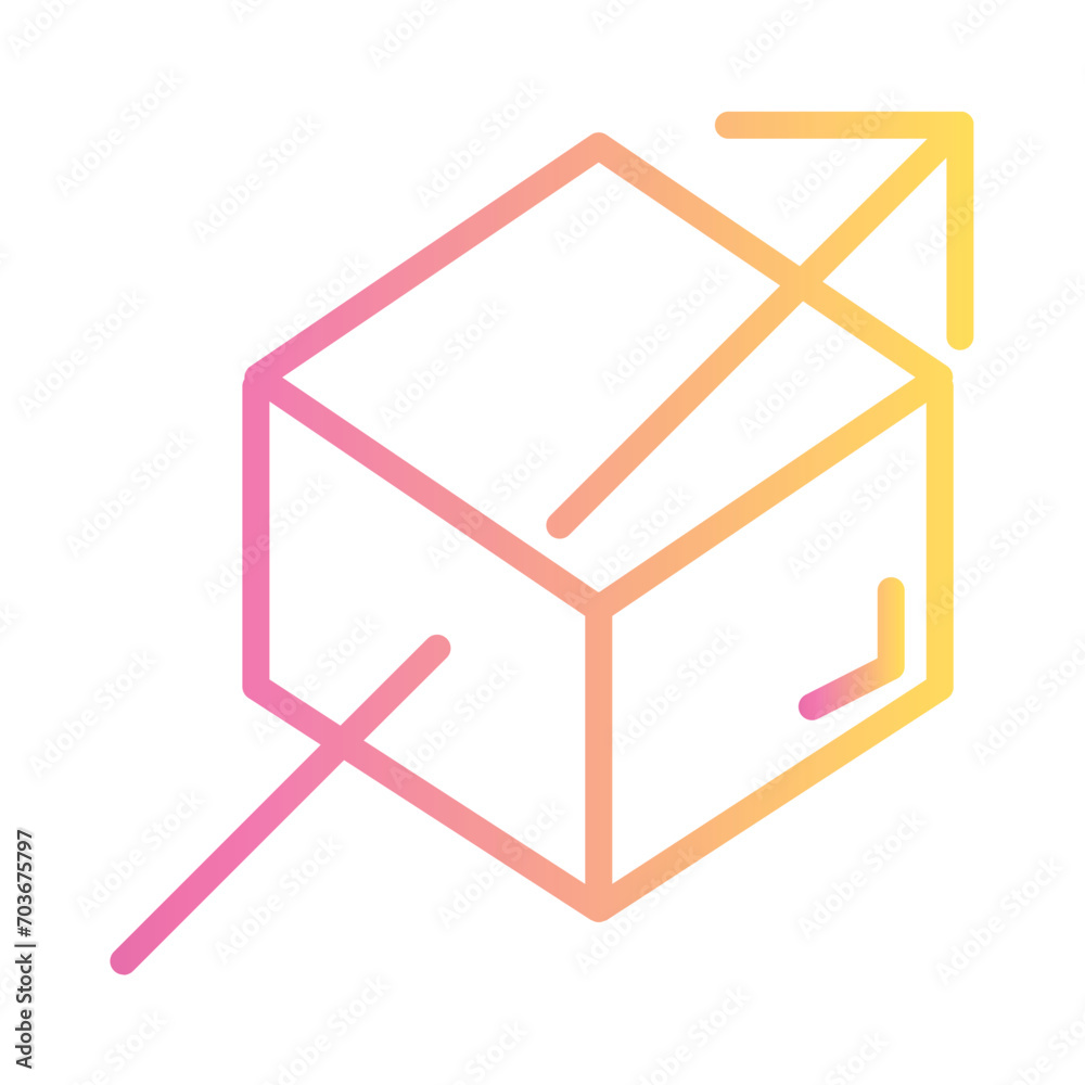 Permeable Sharp Shrill Gradient Outline Icon Permeable Sharp Shrill Gradient Outline Icon