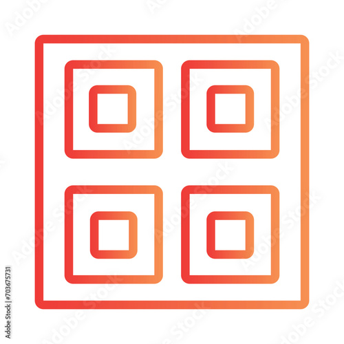 Grid Shape Creative Gradient Outline Icon