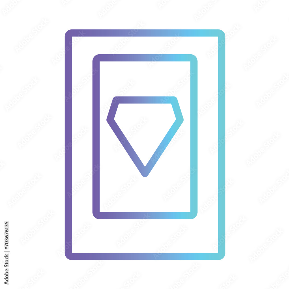 Clean Code Diamond Gradient Outline Icon Clean Code Diamond Gradient Outline Icon